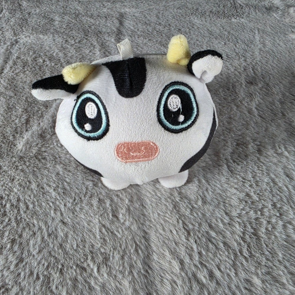 Best Brands Cow Plush Toy Kids Small White Black Spotted Round‎ Kawaii Heifer